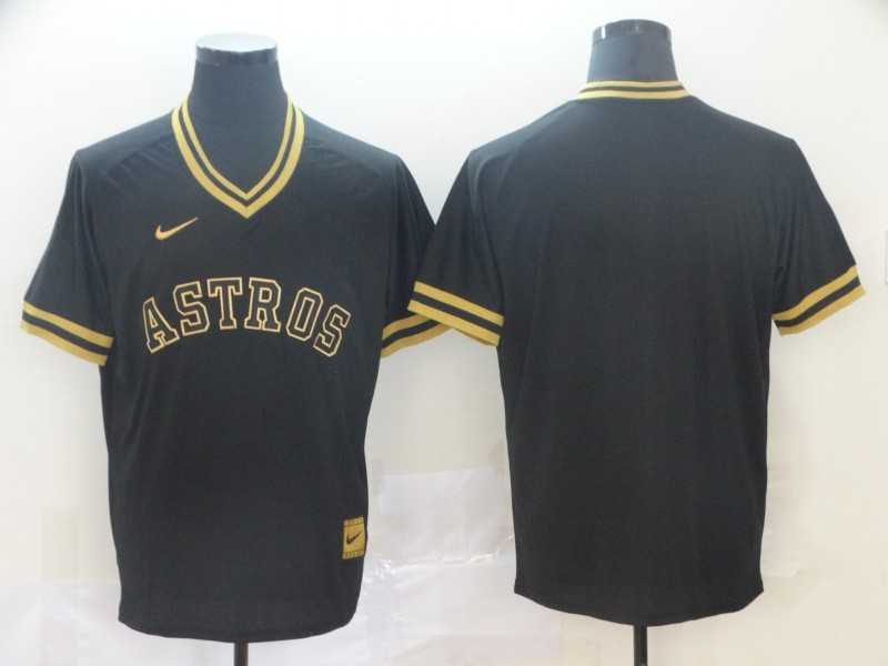 Astros Blank Black Gold Nike Cooperstown Collection Legend V Neck Jersey (1),We sell and wholesale Astros Blank Black Gold Nike Cooperstown Collection Legend V Neck Jersey (1) on line form chian!